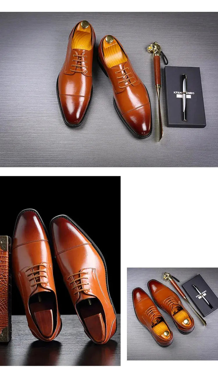 New Business Formal Men's Leather Shoes British Style Plus Size Men's Leather Shoes Foreign Trade Men's Leather Shoes Taobao TrenLux Wear