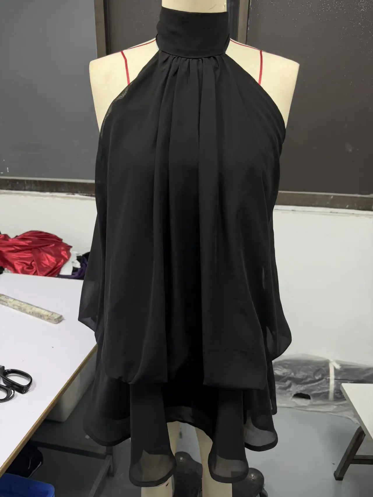 TrenLux Wear Women's Polyester Backless Slim-Fit A-Line Beach Dress