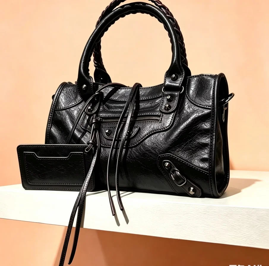 TrenLux Wear Women's Motorcycle Hobo High Capacity Luxury Travel Crossbody Shoulder Bag 2026