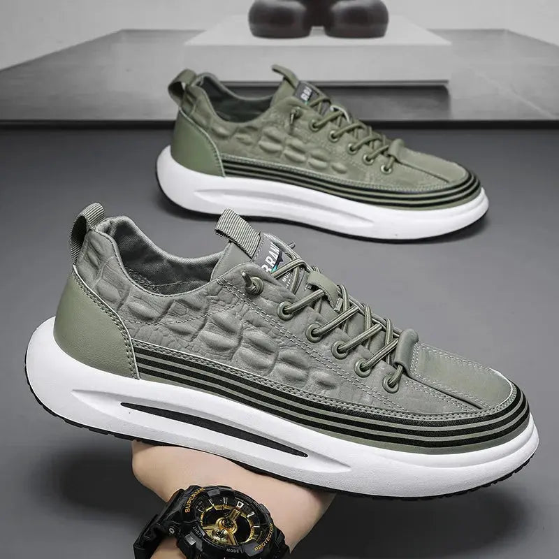 TrenLux Wear Men's Non-Slip Platform Breathable Lace-Up Casual Loafer Sneakers TrenLux Wear