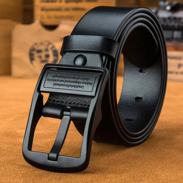 Men's Light Luxury PU Leather Belt — Pin Buckle Casual Versatile Jeans Waistband TrenLux Wear