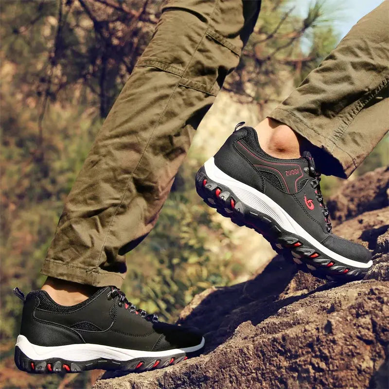 Men's Leather Casual Sport Sneakers — Lightweight Walking Shoes The Glow Collective