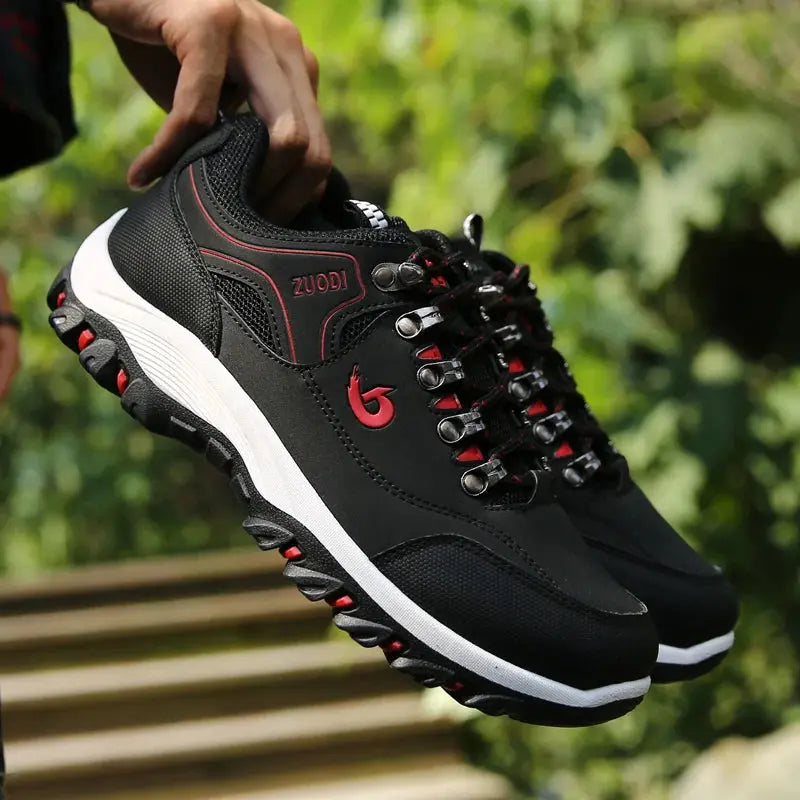 Men's Leather Casual Sport Sneakers — Lightweight Walking Shoes The Glow Collective