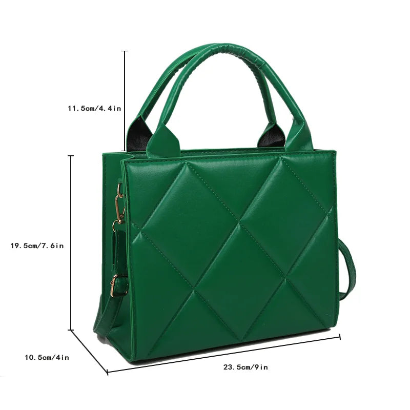 TrenLux Wear Women's Large Capacity Plaid Casual Fashion Crossbody Shoulder Tote Gift Bag