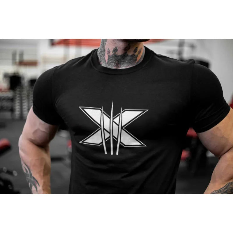 TrenLux Wear Men's Cotton-Elastane Bodybuilding Graphic Gym Streetwear T-Shirt