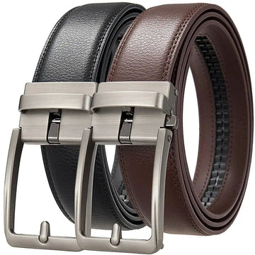 Men's Genuine Leather Belt — Automatic Buckle Luxury Designer Jeans Waistband TrenLux Wear
