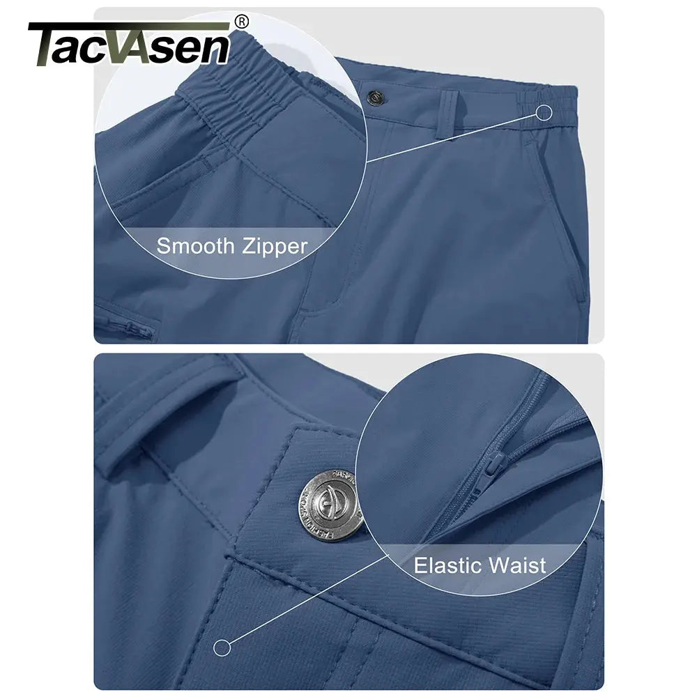 TACVASEN Lightweight Hiking Pants Mens Quick Dry Cargo Work Pants Nylon Waterproof Outdoor Trekking Fishing Pants Male Trousers TACVASEN Official Store