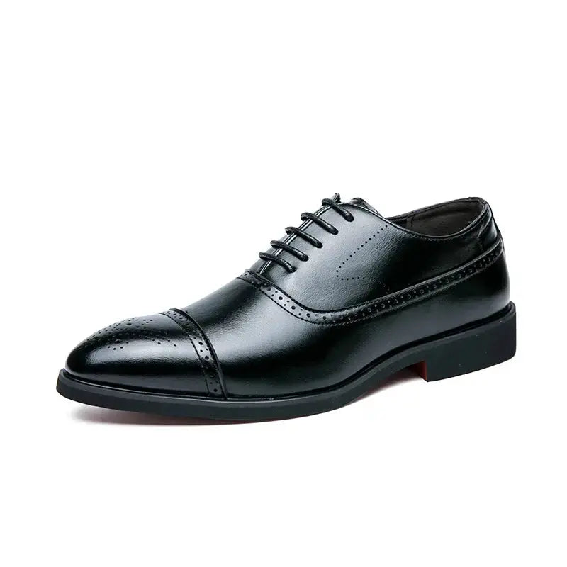2025 British Style Business Fashionable and Casual Pointed Toe Men's Leather Shoes TrenLux Wear