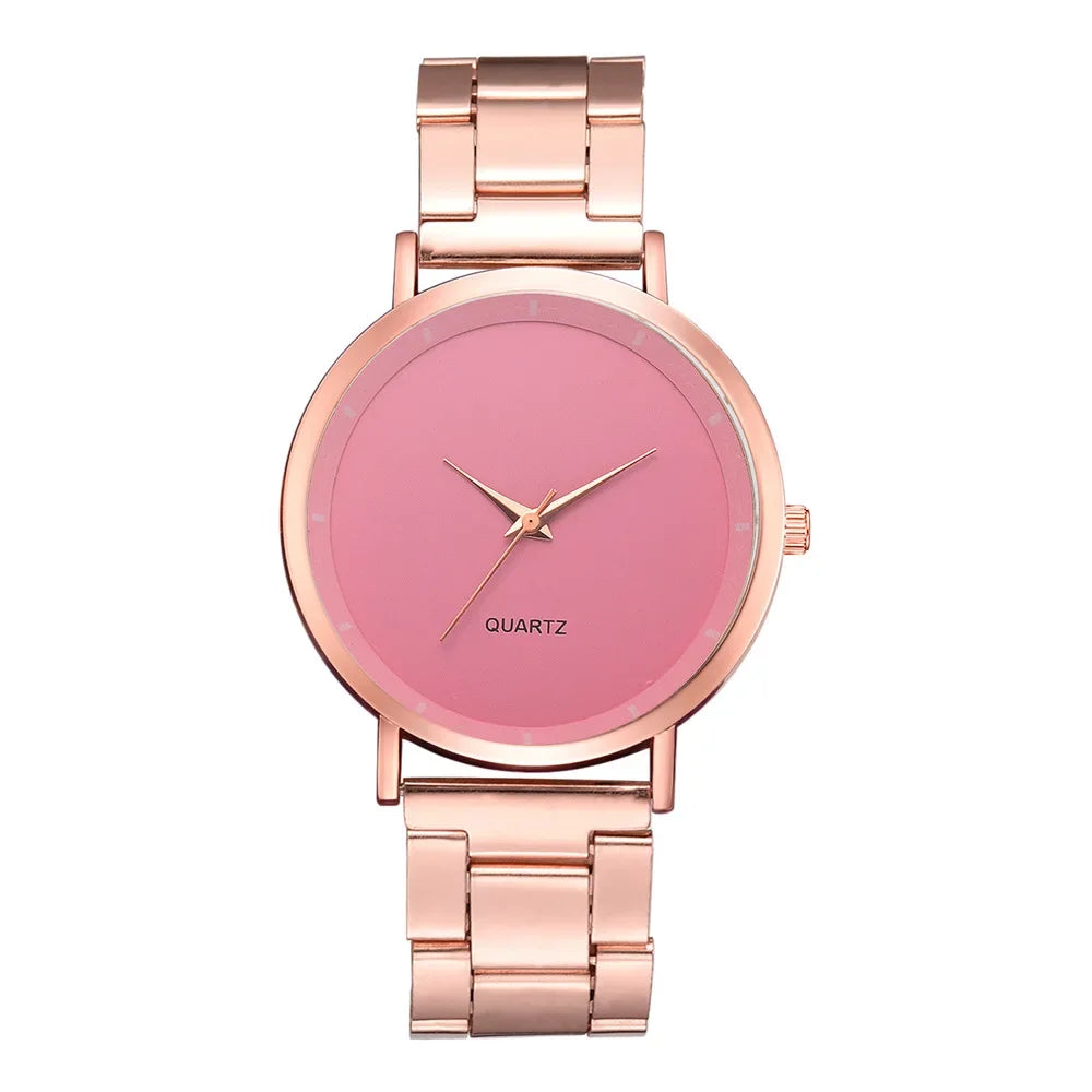 TrenLux Wear Women's Rose Gold Stainless Steel Fashion Business Quartz Wristwatch