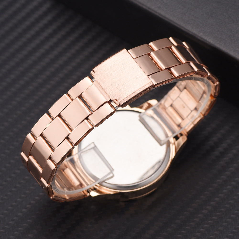 TrenLux Wear Women's Rose Gold Stainless Steel Fashion Business Quartz Wristwatch