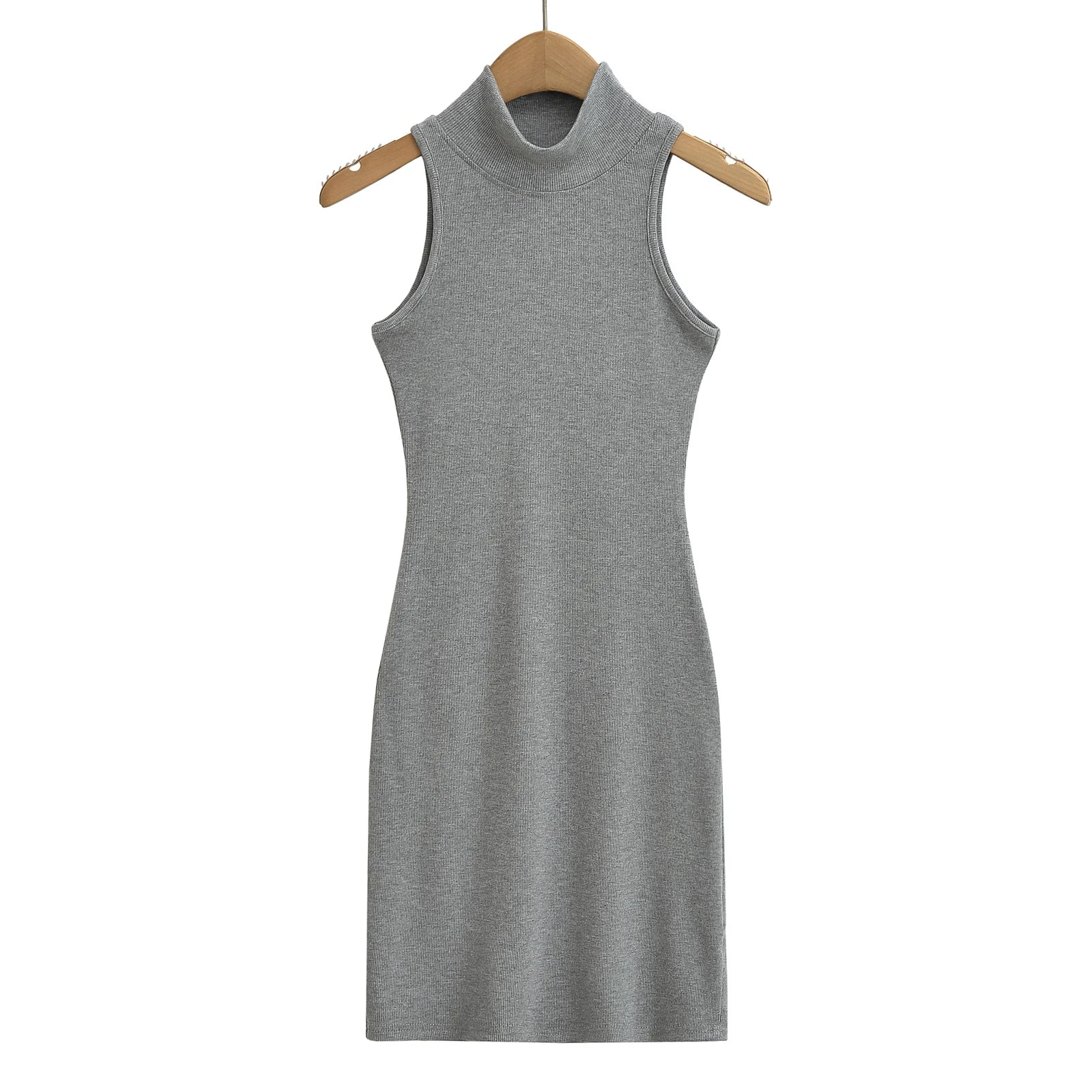 TrenLux Wear Women's Knit Turtleneck Bodycon Ankle-Length Maxi Dress