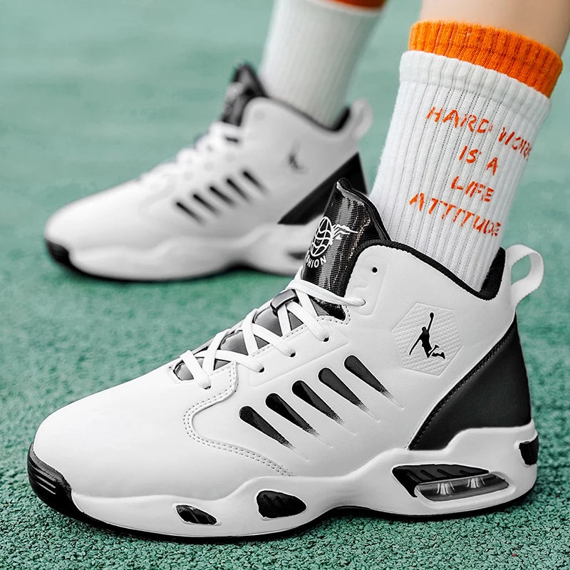 TrenLux Wear Men's Cushioned High-Top Basketball & Athletic Sneakers