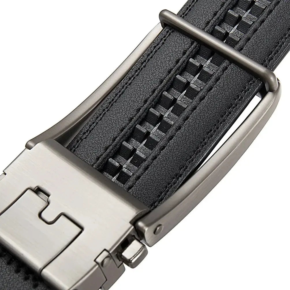 Men's Genuine Leather Belt — Automatic Buckle Luxury Designer Jeans Waistband TrenLux Wear