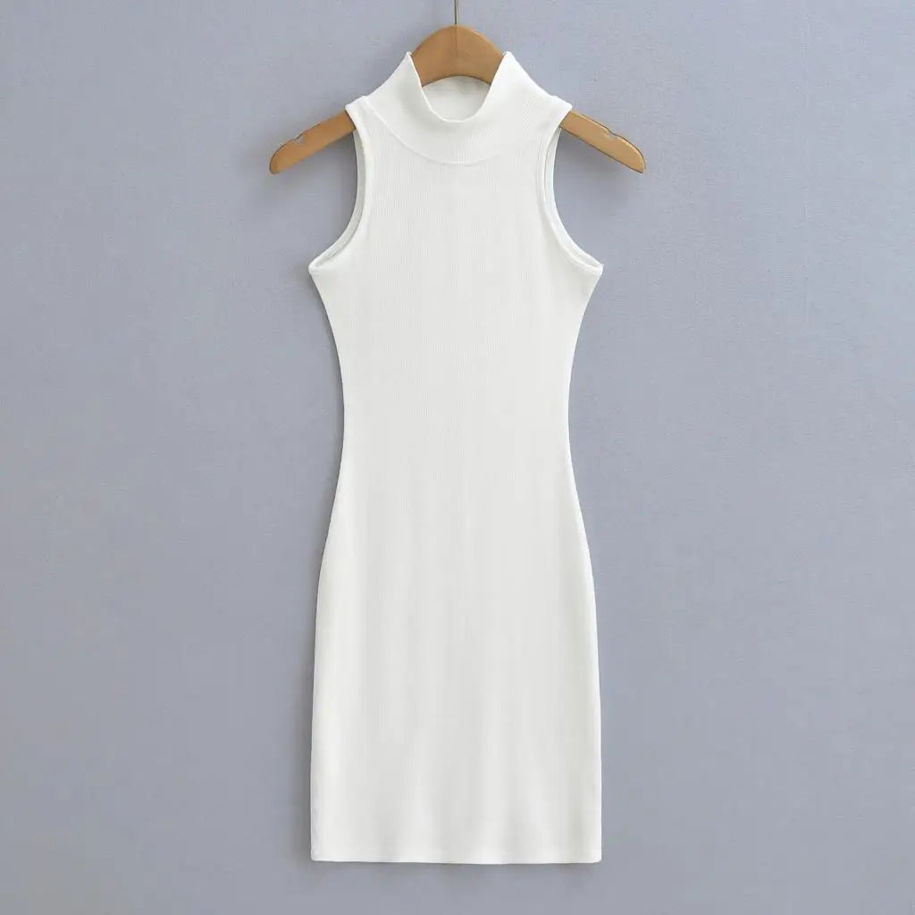 TrenLux Wear Women's Knit Turtleneck Bodycon Ankle-Length Maxi Dress