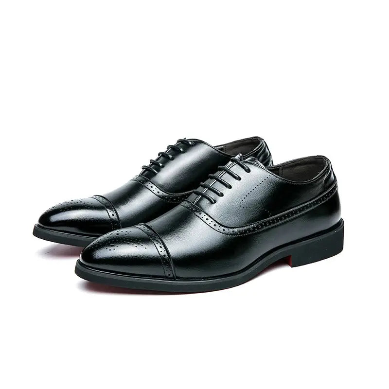 2025 British Style Business Fashionable and Casual Pointed Toe Men's Leather Shoes TrenLux Wear