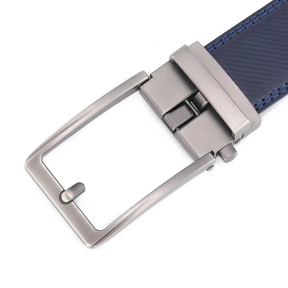 Men's Leather Belt — Automatic Buckle Carbon Fibre Pattern Luxury Strap TrenLux Wear