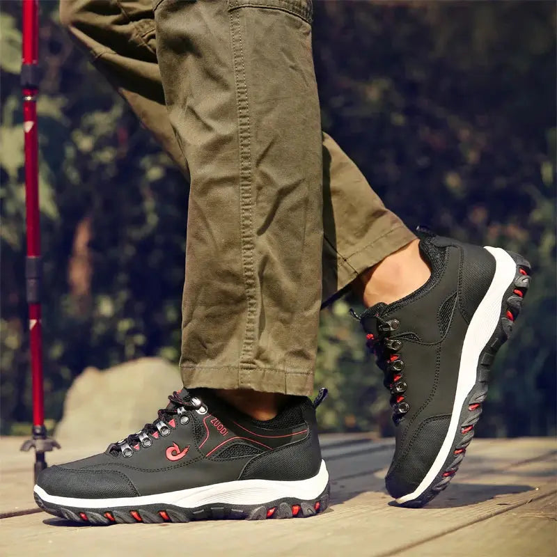 Men's Leather Casual Sport Sneakers — Lightweight Walking Shoes The Glow Collective