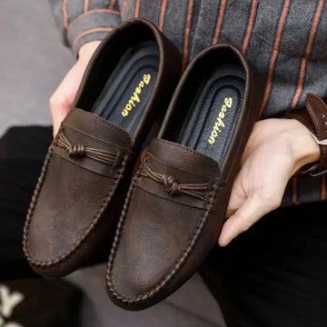 TrenLux Wear Men's Leather Slip-On Moccasin Comfortable Casual Driving Loafers TrenLux Wear