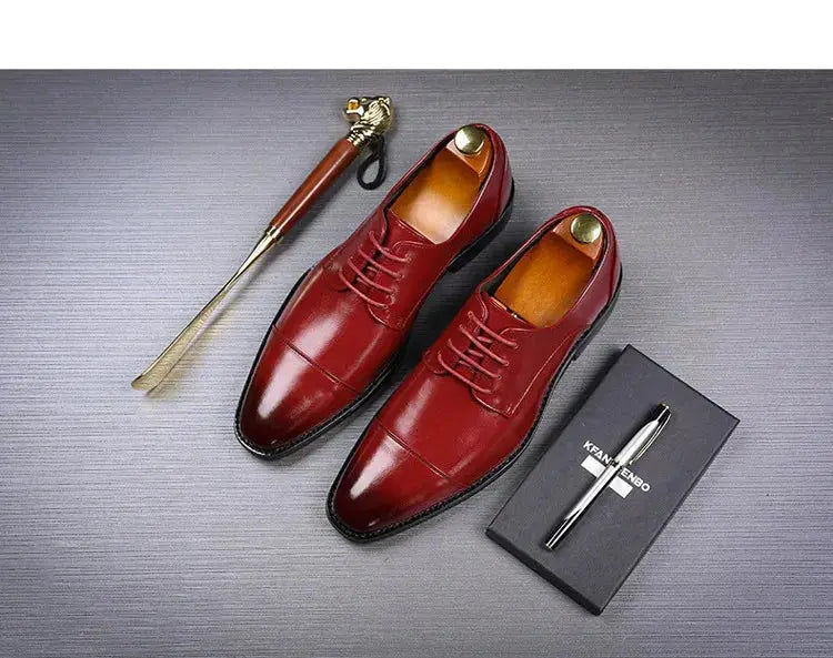 New Business Formal Men's Leather Shoes British Style Plus Size Men's Leather Shoes Foreign Trade Men's Leather Shoes Taobao TrenLux Wear