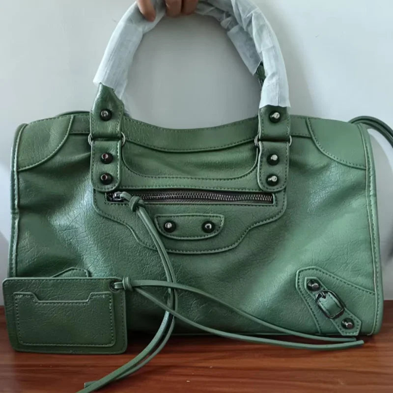 TrenLux Wear Women's Motorcycle Hobo High Capacity Luxury Travel Crossbody Shoulder Bag 2026