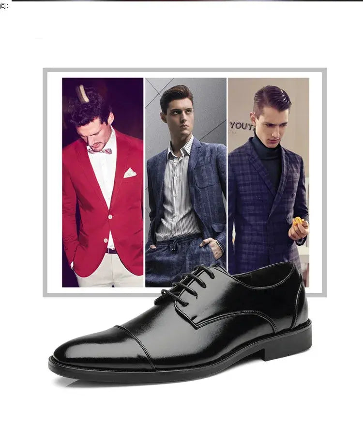 New Business Formal Men's Leather Shoes British Style Plus Size Men's Leather Shoes Foreign Trade Men's Leather Shoes Taobao TrenLux Wear