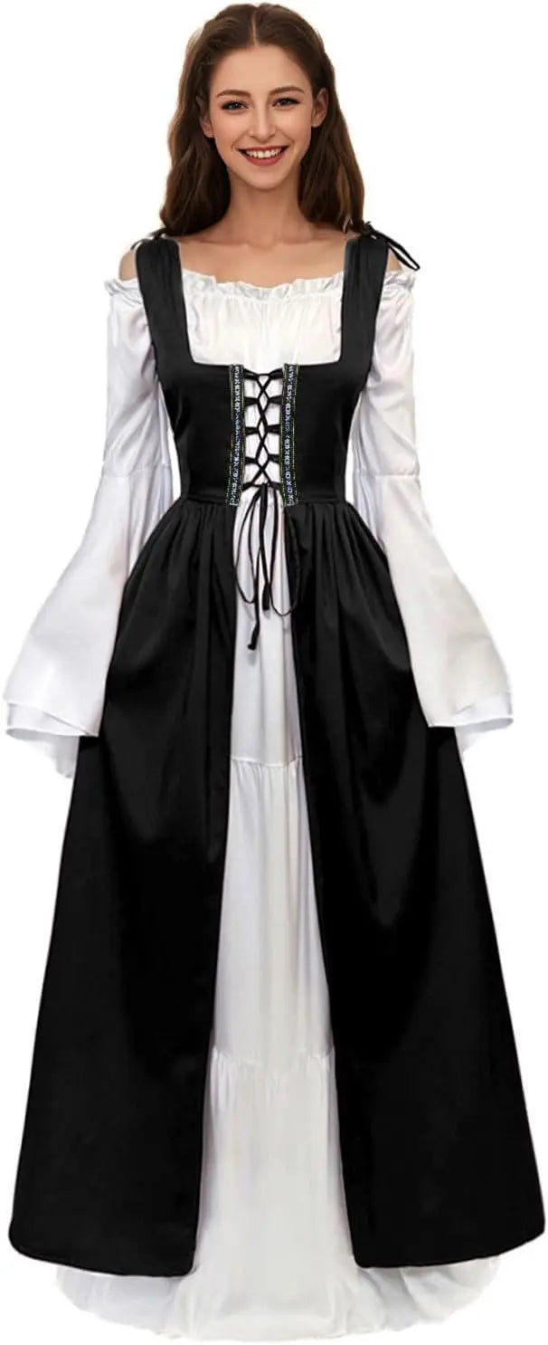 TrenLux Wear Women's Polyester Medieval Renaissance Faire Costume Dress