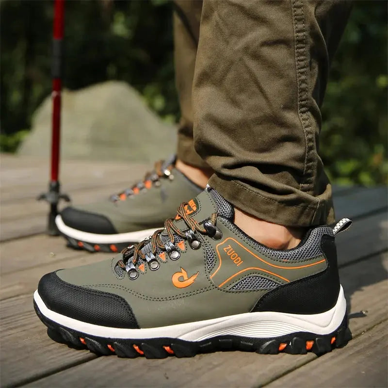 Men's Leather Casual Sport Sneakers — Lightweight Walking Shoes The Glow Collective