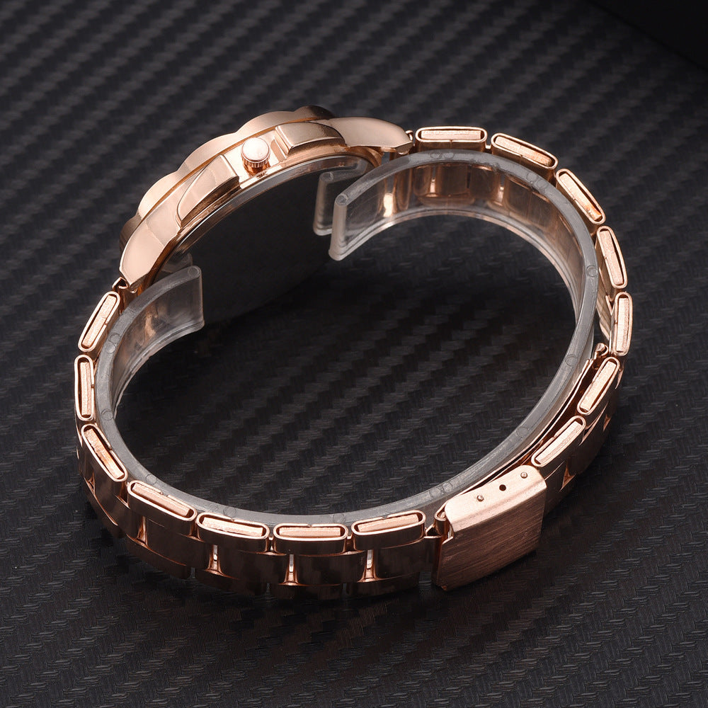 TrenLux Wear Women's Rose Gold Stainless Steel Fashion Business Quartz Wristwatch