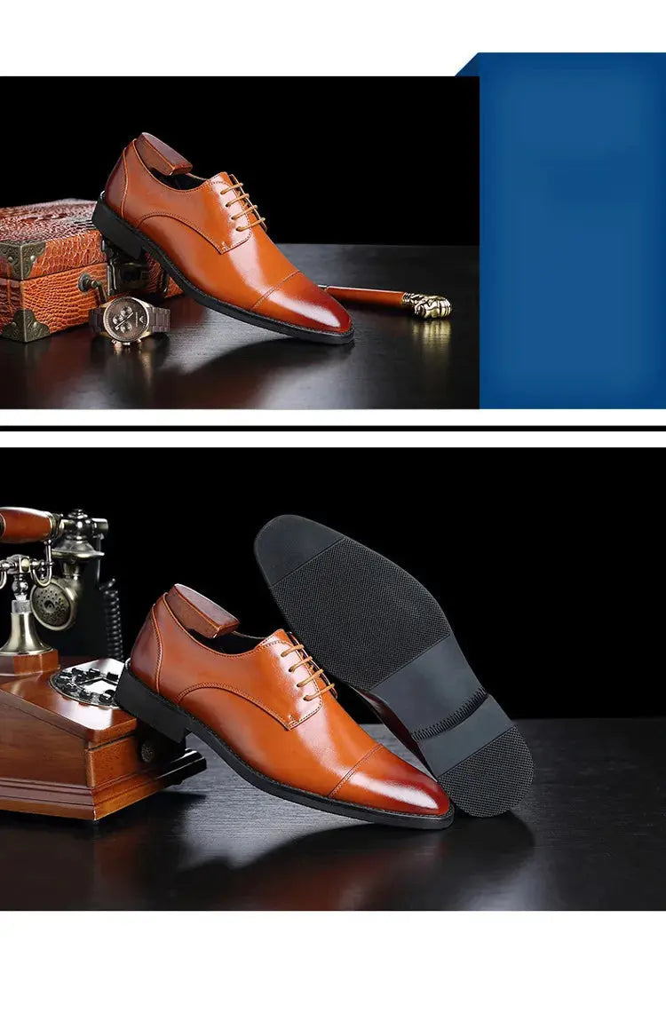 New Business Formal Men's Leather Shoes British Style Plus Size Men's Leather Shoes Foreign Trade Men's Leather Shoes Taobao TrenLux Wear