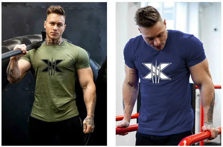 TrenLux Wear Men's Cotton-Elastane Bodybuilding Graphic Gym Streetwear T-Shirt