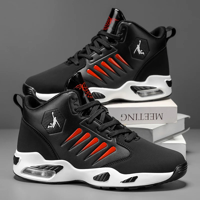 TrenLux Wear Men's Cushioned High-Top Basketball & Athletic Sneakers
