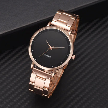 TrenLux Wear Women's Rose Gold Stainless Steel Fashion Business Quartz Wristwatch