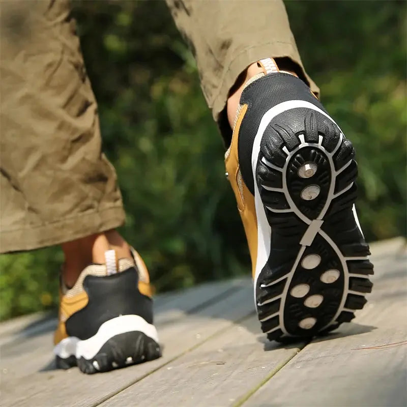 Men's Leather Casual Sport Sneakers — Lightweight Walking Shoes The Glow Collective