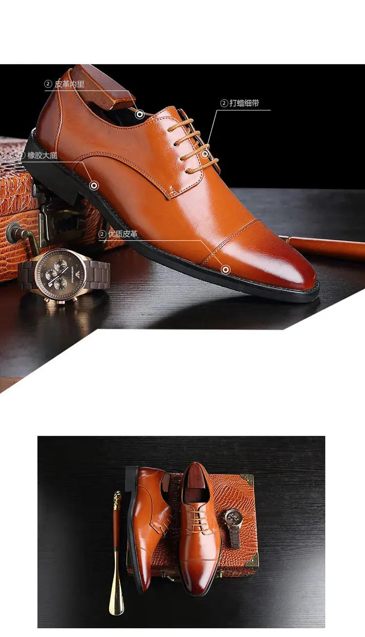 New Business Formal Men's Leather Shoes British Style Plus Size Men's Leather Shoes Foreign Trade Men's Leather Shoes Taobao TrenLux Wear