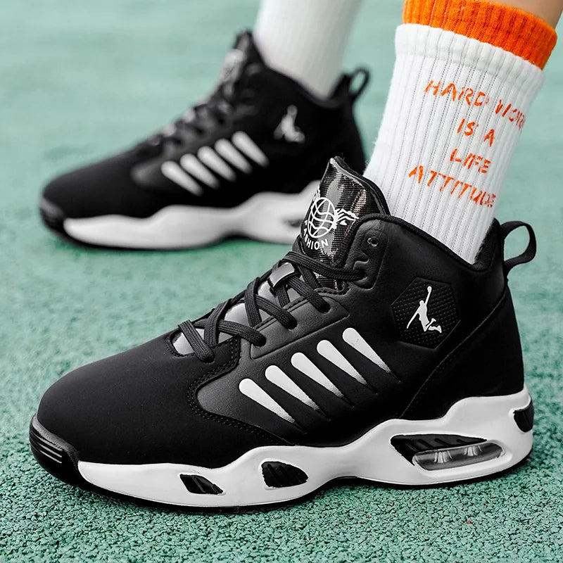 TrenLux Wear Men's Cushioned High-Top Basketball & Athletic Sneakers