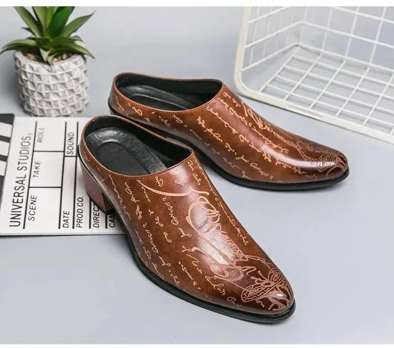 Men's Shoes High Quality Leather Casual Slippers Men Baotou Slippers Classic Slip-On Loafers Casual Leather Shoes Zapatos Hombre TrenLux Wear