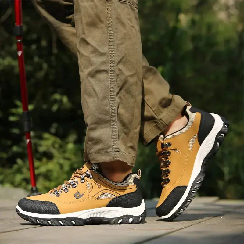 Men's Leather Casual Sport Sneakers — Lightweight Walking Shoes The Glow Collective