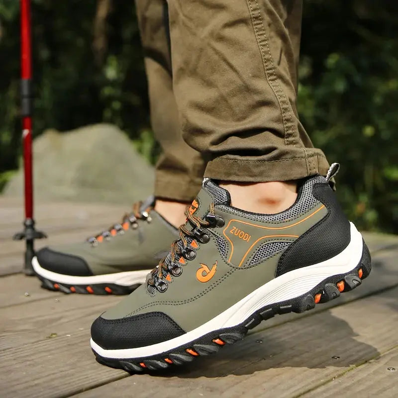 Men's Leather Casual Sport Sneakers — Lightweight Walking Shoes The Glow Collective