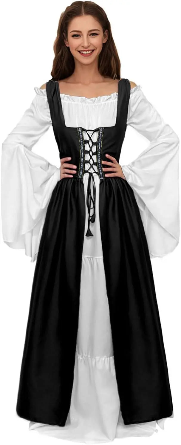 TrenLux Wear Women's Polyester Medieval Renaissance Faire Costume Dress