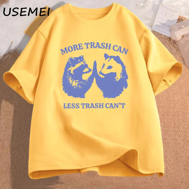 TrenLux Wear Men's 100% Cotton Oversized Slogan Graphic Print O-Neck T-Shirt