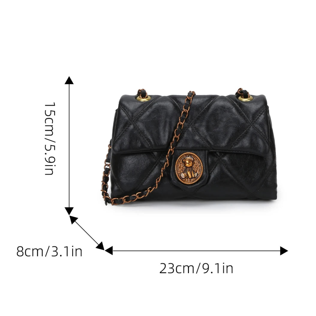 TrenLux Wear Women's Luxury Lingge Pattern PU Leather Designer Underarm Crossbody Shoulder Handbag
