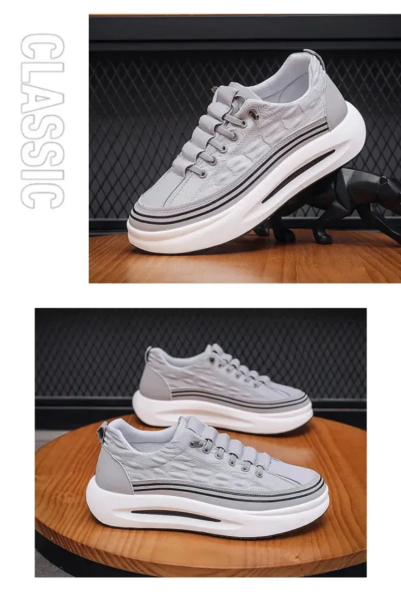 TrenLux Wear Men's Non-Slip Platform Breathable Lace-Up Casual Loafer Sneakers TrenLux Wear