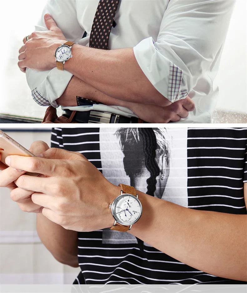 TrenLux Wear Men's Luxury Automatic Mechanical Military Style Waterproof Wristwatch